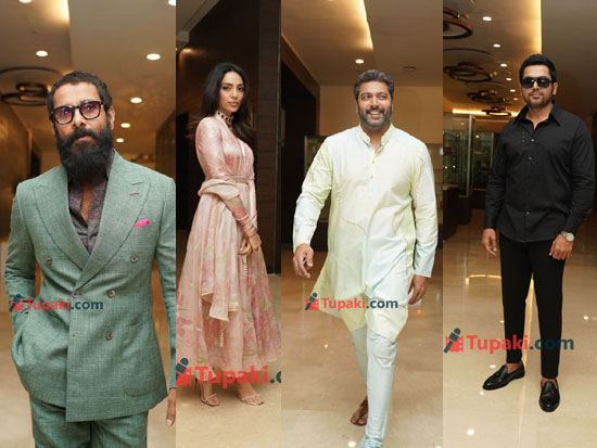 Shobita Karthi Jayamravi Vikram At PS2 Promotions